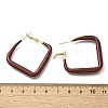 Brass Rhombus Hoop Earrings LS-EJEW-A121-12D-G-3