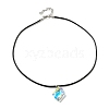 Waxed Cord Necklaces NJEW-P310-09P-3