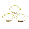 3Pcs 3 Styles Gemstone Braided Bead Bracelets BJEW-JB11146-02-4