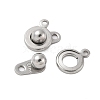 Non-Tarnish 201 Stainless Steel Snap Clasps STAS-K212-02P-2