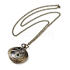 Alloy Glass Pendant Pocket Necklace WACH-S002-06AB-2
