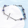 201 Stainless Steel Link Chain Bracelets BJEW-A032-01P-02-5