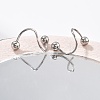 304 Stainless Steel Spiral Cartilage Earrings AJEW-A062-04P-01-3