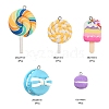 20Pcs Handmade Polymer Clay Pendants CLAY-FS0001-03-4