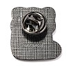 Christmas Cat Theme Zinc Alloy Enamel Pins JEWB-Z028-02E-2