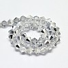 Electroplate Faceted Bicone Imitation Austrian Crystal Glass Beads Strands GLAA-F029-5x5mm-B01-2