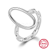 Rhodium Plated 925 Sterling Silver Finger Ring KD4692-18-1-1