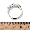 Adjustable Brass Micro Pave Cubic Zirconia Finger Rings RJEW-C163-26A-P-5