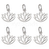 6Pcs Hollow 925 Sterling Silver Charms STER-DR0001-35-1
