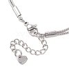 304 Stainless Steel Snake Chain Bracelets for Women BJEW-JB13359-5