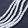 Electroplate Glass Beads Strands X-EGLA-A034-P8mm-B18-1