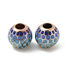 Brass Enamel European Beads FIND-E044-08G-02-1