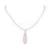 Shell Pearl Beaded Necklaces for Women NJEW-JN04980-1