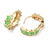 Star Real 18K Gold Plated Brass Hoop Earrings EJEW-L268-013G-05-2