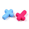 Spray Painted Acrylic Beads ACRP-N003-06-2