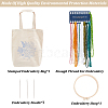 DIY Flower Pattern Tote Bag Embroidery Making Kit DIY-WH0349-21A-3