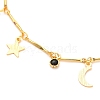 Brass Enamel Charm Bracelets SJEW-JS01132-2