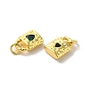 Brass Micro Pave Cubic Zirconia Pendants KK-H461-06G-02-2