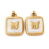 304 Stainless Steel Enamel Pendants STAS-U061-37G-A01-1