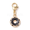 Donut Alloy Enamel Pendant Decorations HJEW-JM01913-4