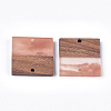 Resin & Walnut Wood Pendants X-RESI-S358-35-2