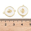 Ocean Brass Enamel Connector Charms KK-C251-05G-01D-3