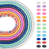 10 Strands 10 Colors Handmade Polymer Clay Beads Strands CLAY-TA0001-20-1