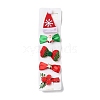 Christmas Theme Cloth Felt Fabric Alligator Hair Clip OHAR-R100-01D-2