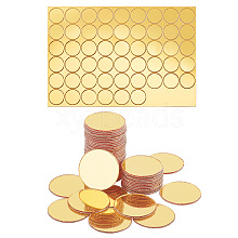   100Pcs Gold Acrylic Mirror Wall Stickers AJEW-PH0004-90B