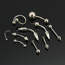 Stainless Steel Nose Studs Nose Piercing Jewelry AJEW-D005-1