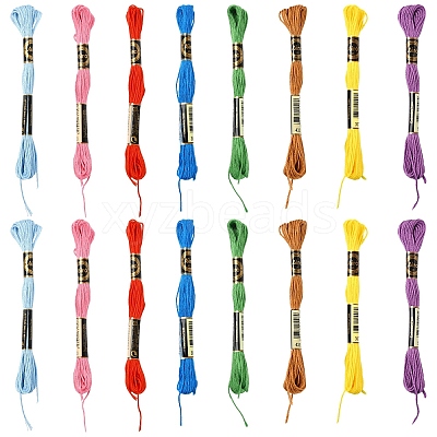 6Bundles Polyester Embroidery Floss OCOR-YW0001-25D-1