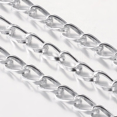 Silver Color Aluminum Twisted Chains Curb Chains CH001Y-15-1