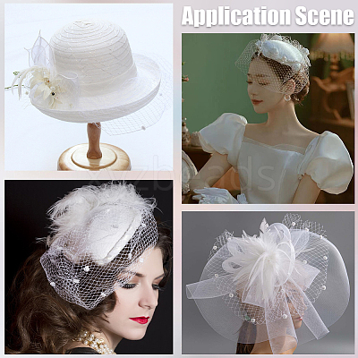 Elastic Polyester Deco Mesh Ribbons DIY-GF0009-01B-1