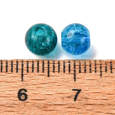 Baking Paint Crackle Glass Beads DGLA-X0006-6mm-11-1