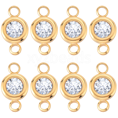 20Pcs 304 Stainless Steel Crystal Rhinestone Links Connectors STAS-BBC0009-19G-1