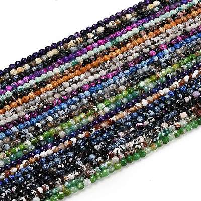 Natural Fire Crackle Agate Beads Strands G-C082-A01-51-1