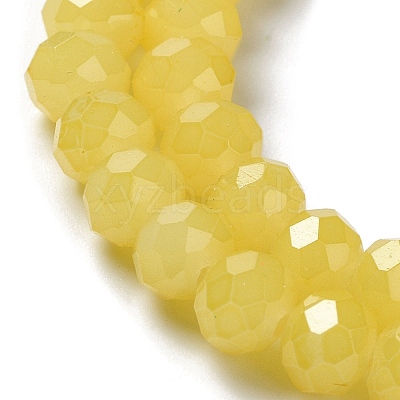 Baking Paint Imitation Jade Glass Bead Strands DGLA-A034-J10mm-A-1