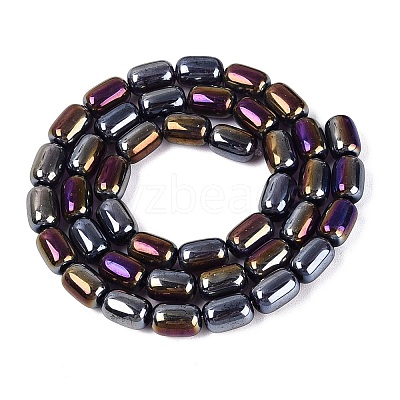 Electroplate Transparent Glass Beads Strands EGLA-Q132-03B-A01-1