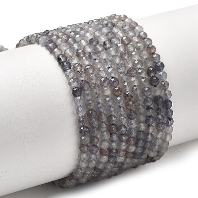 Natural Cordierite/Iolite/Dichroite Beads Strands G-B145-A04-3mm-1