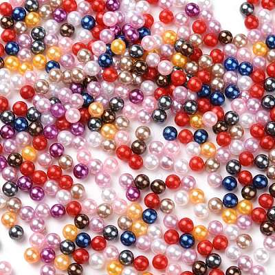 Imitation Pearl Acrylic Beads OACR-S011-4mm-ZM-1