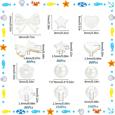 ABS Plastic Imitation Pearl Beads KY-SC0002-28A-1