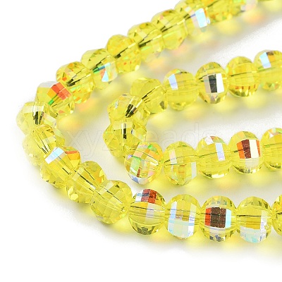 Transparent Electroplate Glass Beads Strands GLAA-Q099-C01-05-1-1