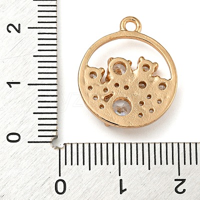 Brass Micro Pave Clear Cubic Zirconia Pendants LS-ZIRC-U003-01G-01-1