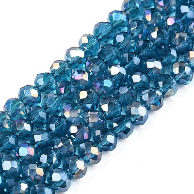 Electroplate Glass Beads Strands EGLA-A044-T3mm-B27-1