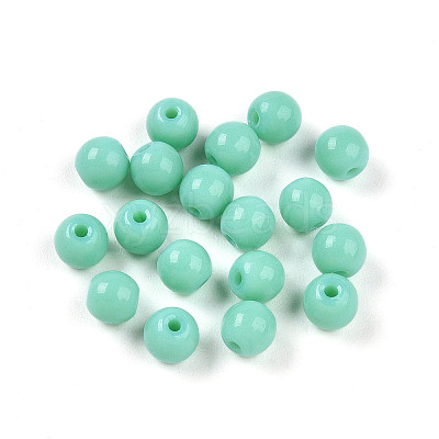 Opaque Solid Color Glass Beads GLAA-N007-4mm-A04-1