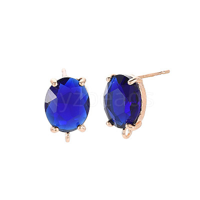 Brass Stud Earring Findings KK-S364-163-1