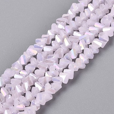 Electroplate Imitation Jade Glass Beads Strands EGLA-Q139-01A-B03-1