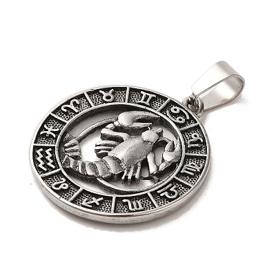 304 Stainless Steel Pendants STAS-C084-01F-AS-1