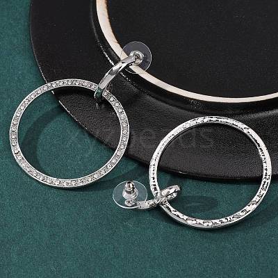 Alloy & Crystal Rhinestone Dangle Stud Earrings LS-EJEW-G467-01P-01-1