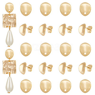 20Pcs 304 Stainless Steel Stud Earring Findings STAS-UN0059-04-1